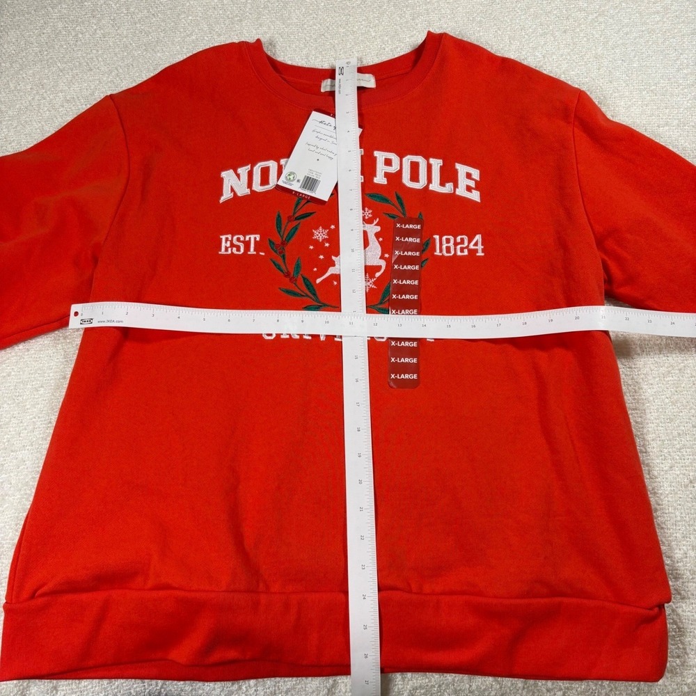 state of mine northpole university red sweater sweatshirt NWT santa holiday - Picture 6 of 7